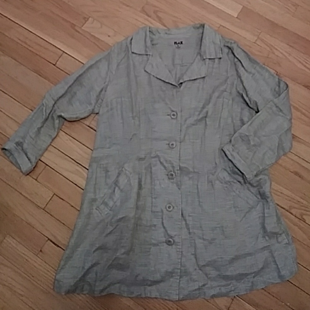 Flax 3/4 length Linen Jacket