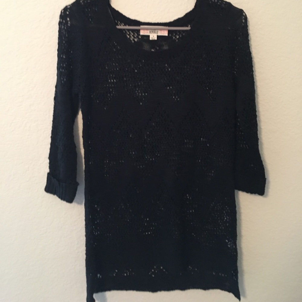 Mesh black sweater