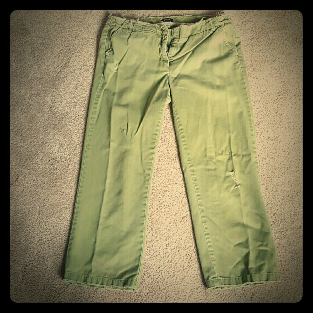 J.Crew Olive Capri Summer Pants