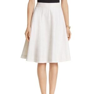 Tweed chiffon trim skirt