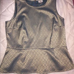 Metallic peplum Worthington tank top