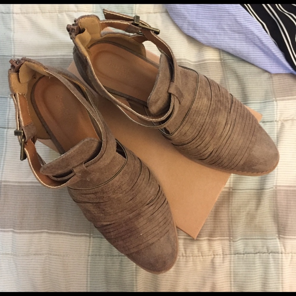 Faux Suede Cutout Booties