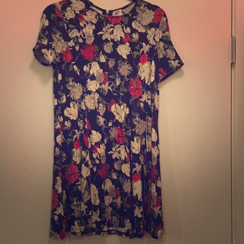Floral Print/Navy Dress