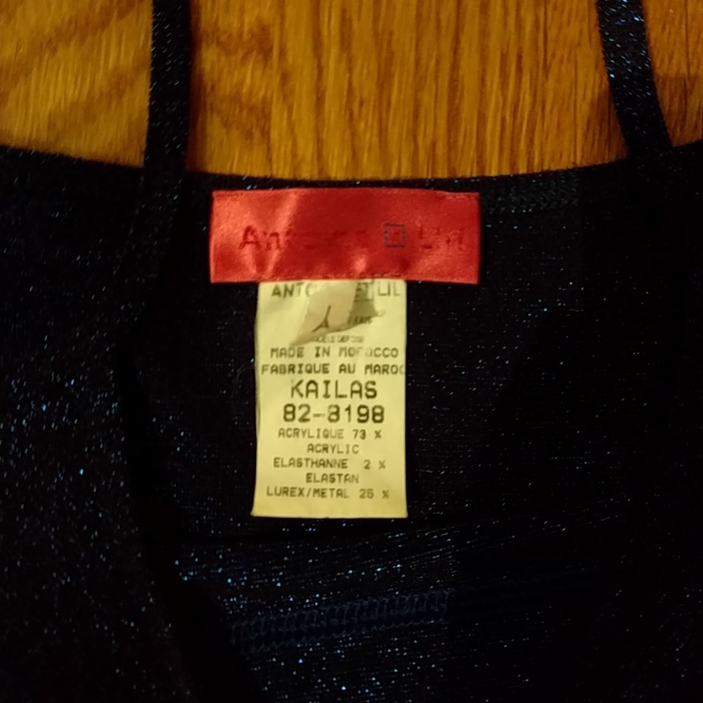 Antoine & lili bodycon purple blue shimmer slip dress size small party - Picture 5 of 5