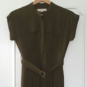 SOLD - Military-inspired Belted Dress