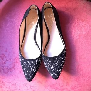 Black studded BCBG flats
