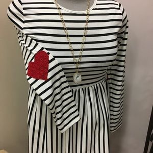 Striped flare know boho top