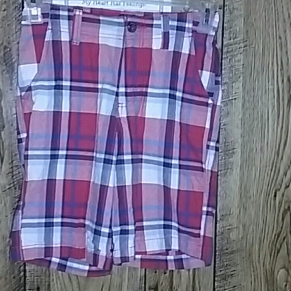 J. Khaki plaid boy's shorts