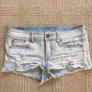American Eagle distressed denim shorts