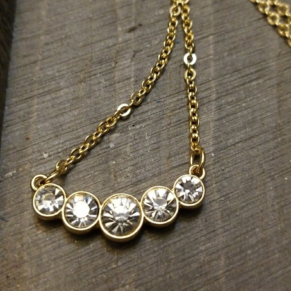 JBloom GOLD/RHINESTONE Necklace