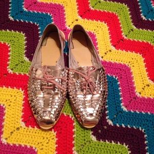 Asos rose gold huaraches/flats Size 7