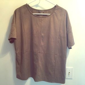 Oversized, suede top.