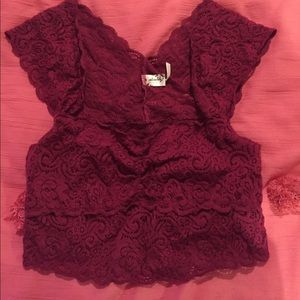 Free People Pink Crop Top