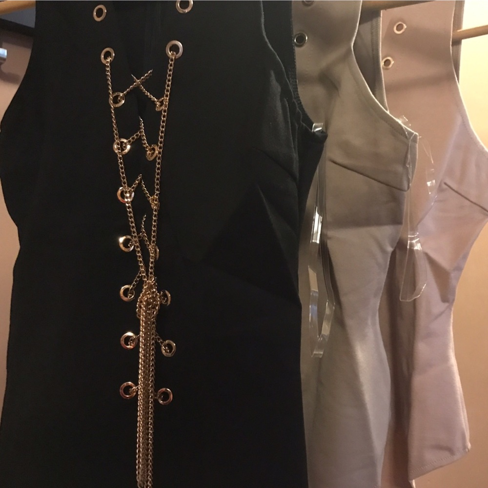 1 LEFT! ($39) Mocha Chain Me Up Bodysuit - Picture 4 of 5