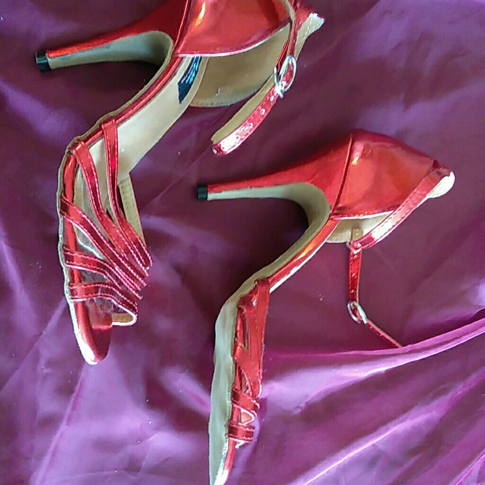 NEW  Latin Salsa Ballroom Shoes Red sz 7.5