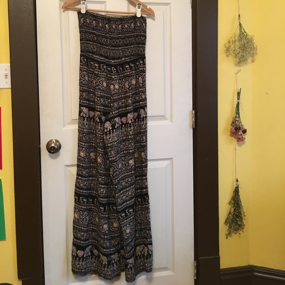 LA Hearts Black Strapless Jumpsuit
