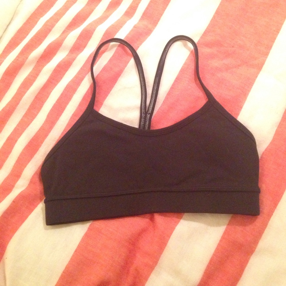 Lululemon black flow y bra size 2
