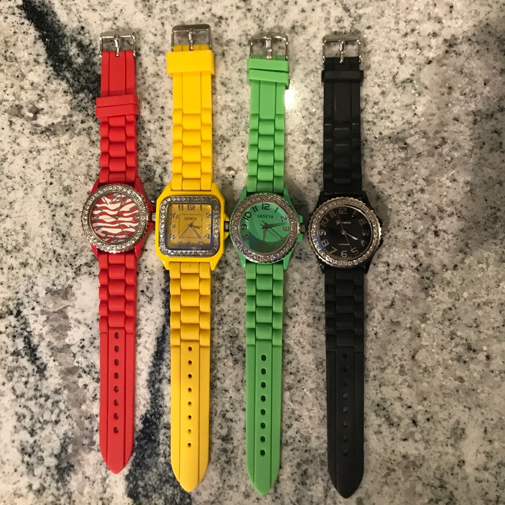 4 jelly watches ⌚️ ⌚️ ⌚️ ⌚️