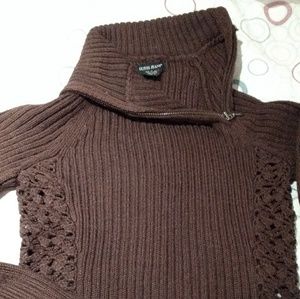 Guess Side Zip Wool Blend Sweater