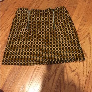 Urban Outfitters Body Con Yellow and Black skirt