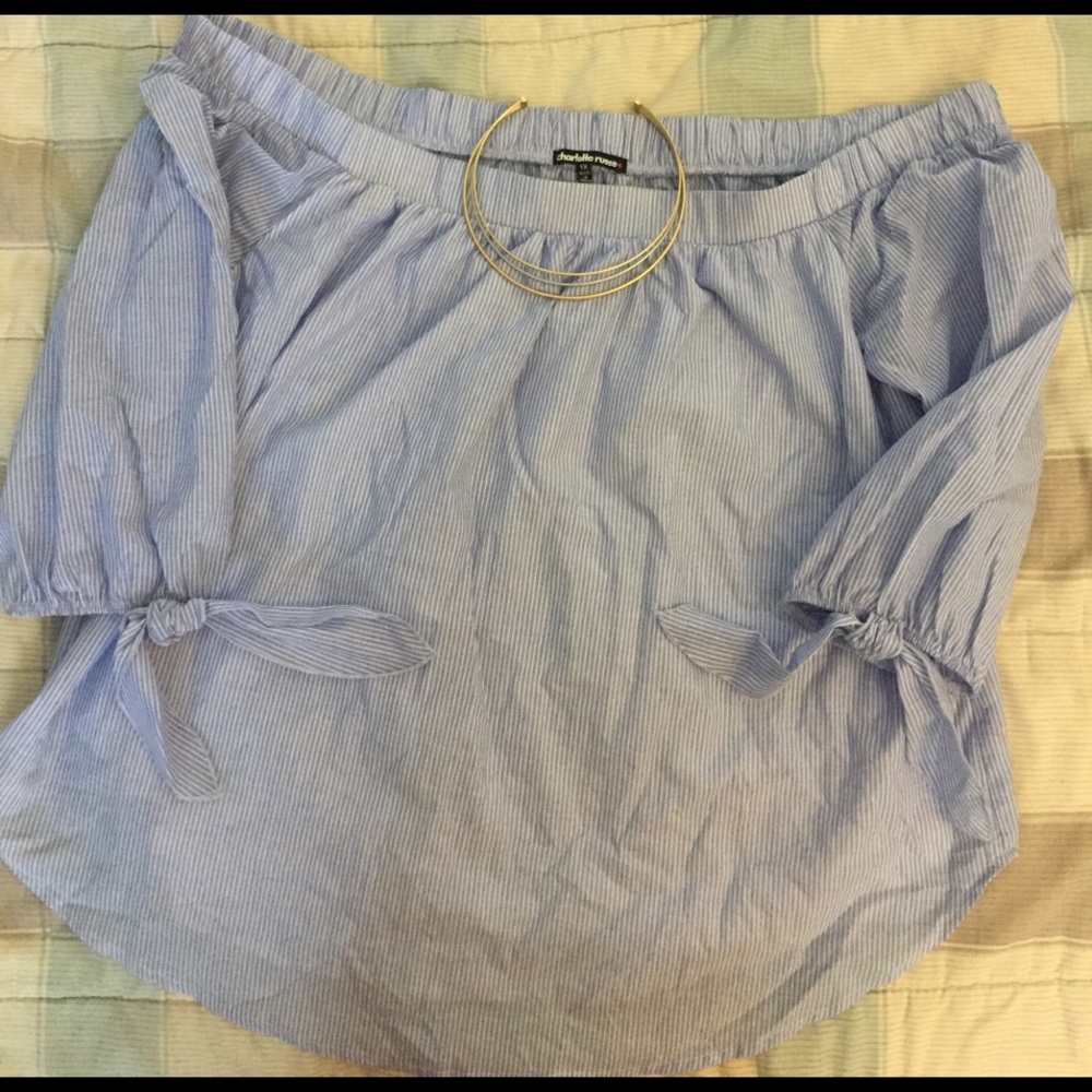 Striped Off the Shoulder Top