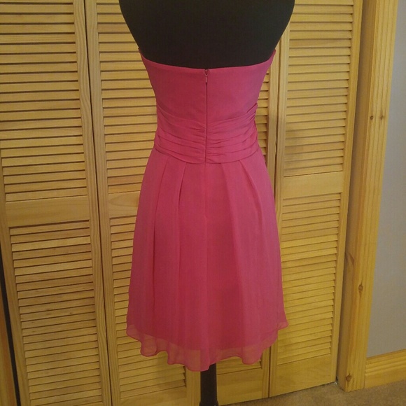 Davids Bridal Pink Chiffon Dress - Picture 2 of 3