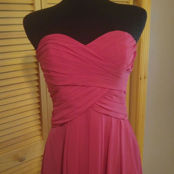 Davids Bridal Pink Chiffon Dress - Picture 3 of 3