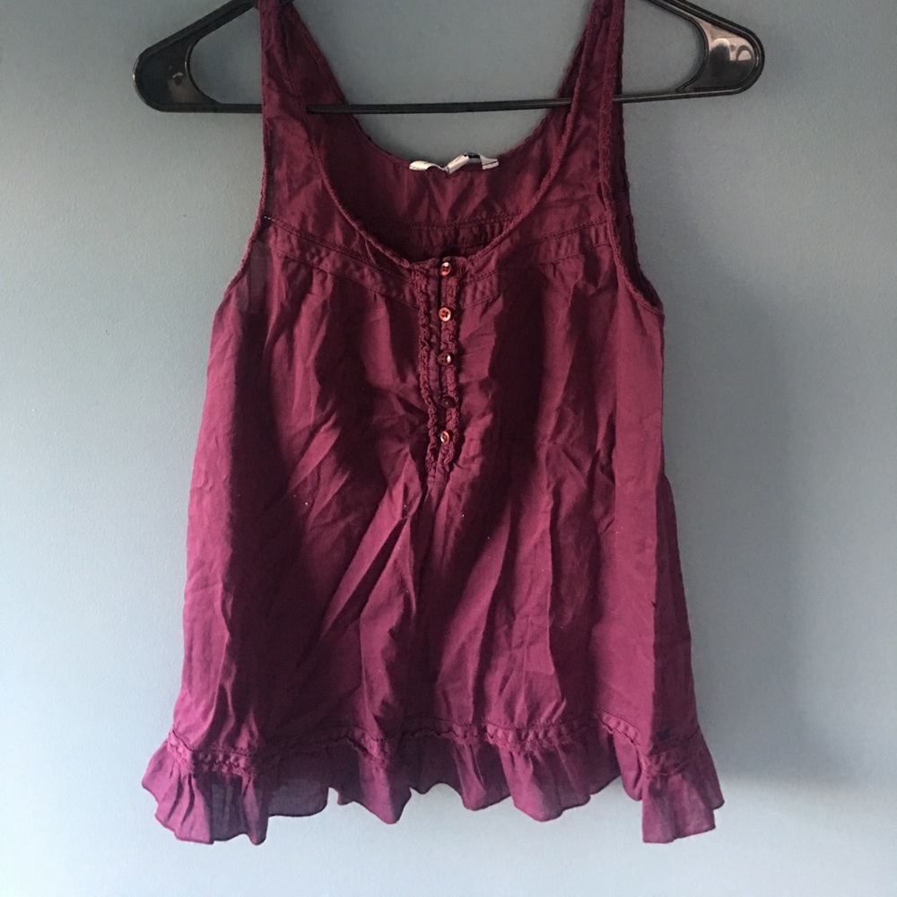 Eggplant baby doll sleeveless top