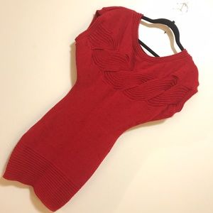 BEBE red Sweater Dress
