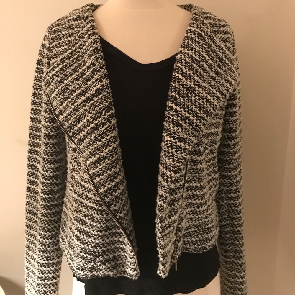 LOFT Tweed Black & White Jacket