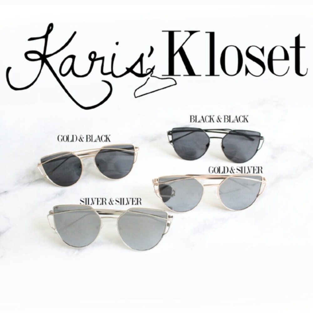Accessories | Black & Gold cat eye sunnies - Picture 4 of 4