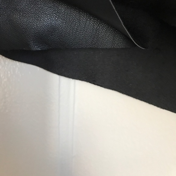 F21 Black Faux Leather A-Line Skirt - Picture 3 of 5