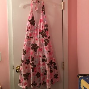 Flowery halter top dress