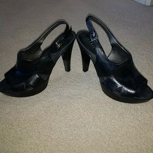 Black slingback heels
