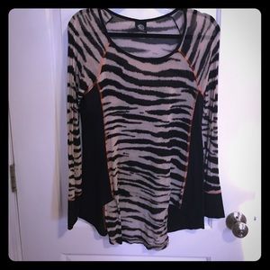 Long sleeved tiger striped shirt
