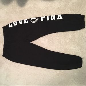 Victoria Secret PINK Black Sweatpants, Medium!