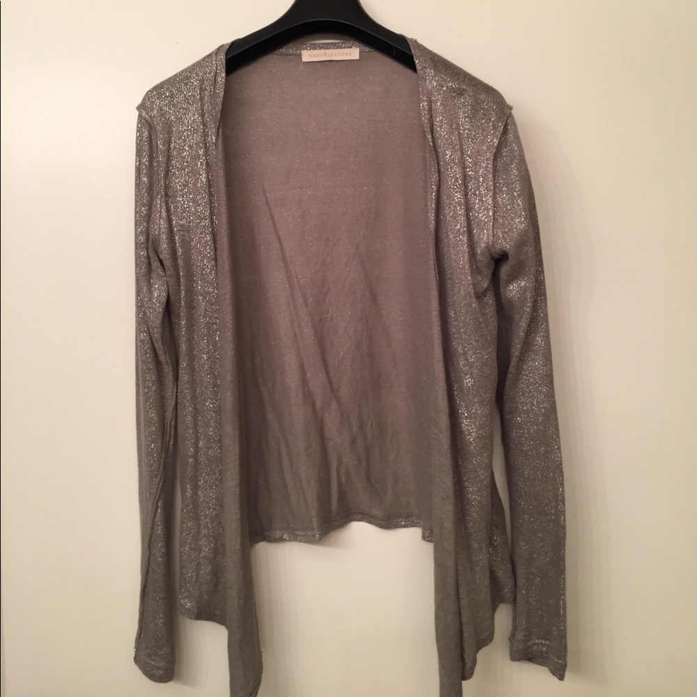 Anthropologie lightweight silver cardigan