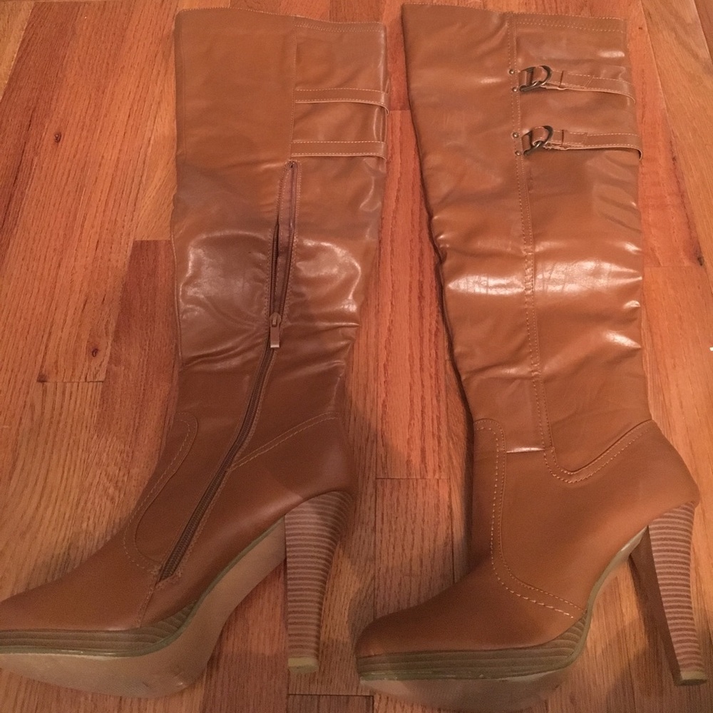 Knee high leather boots