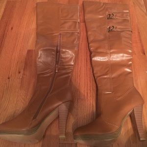 Knee high leather boots