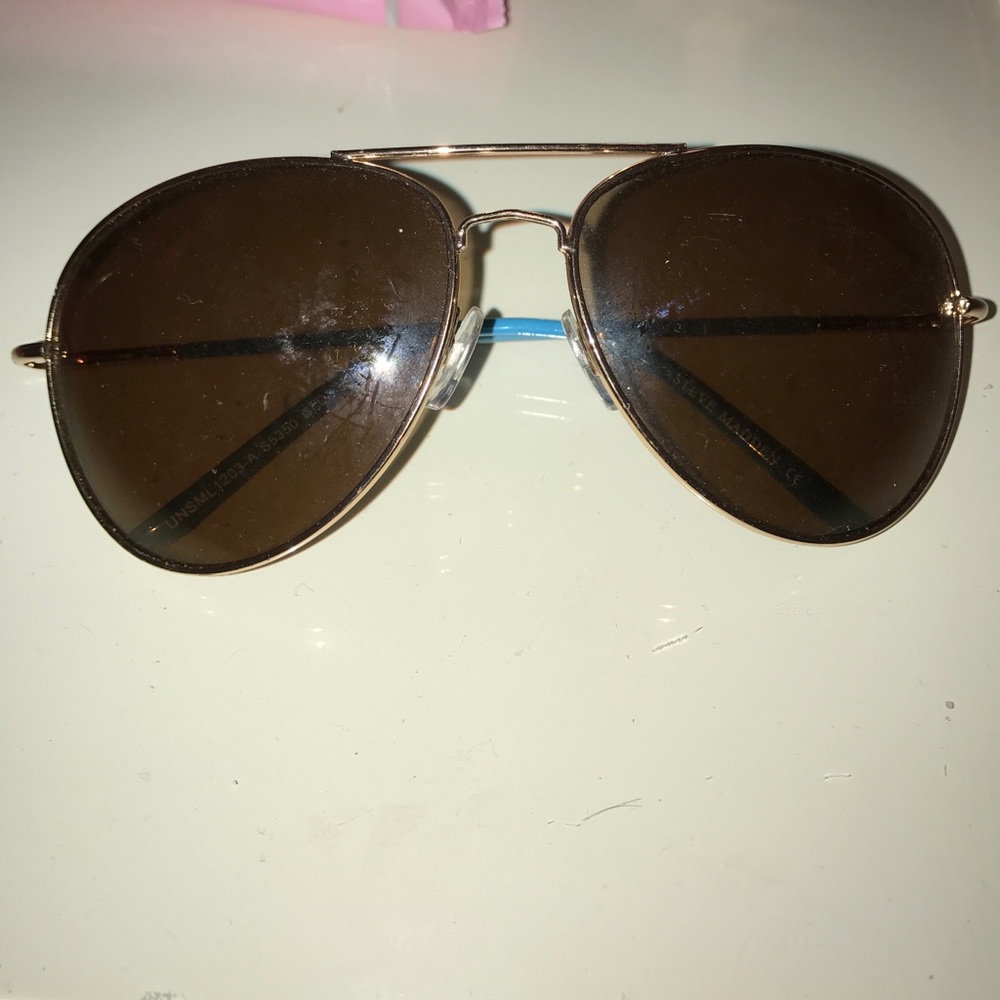 Gold aviator sunglasses from steve madden