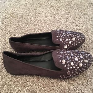 Brown sparkle flats