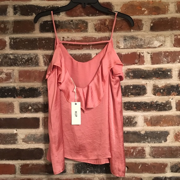 H.I.P. - Ruffle Spaghetti Camisole Top - Picture 2 of 6