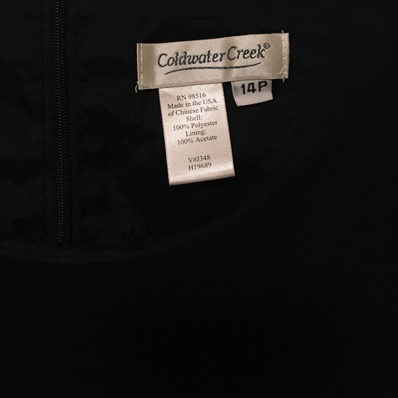 Black Double Lined Dress with Belt - Picture 2 of 2