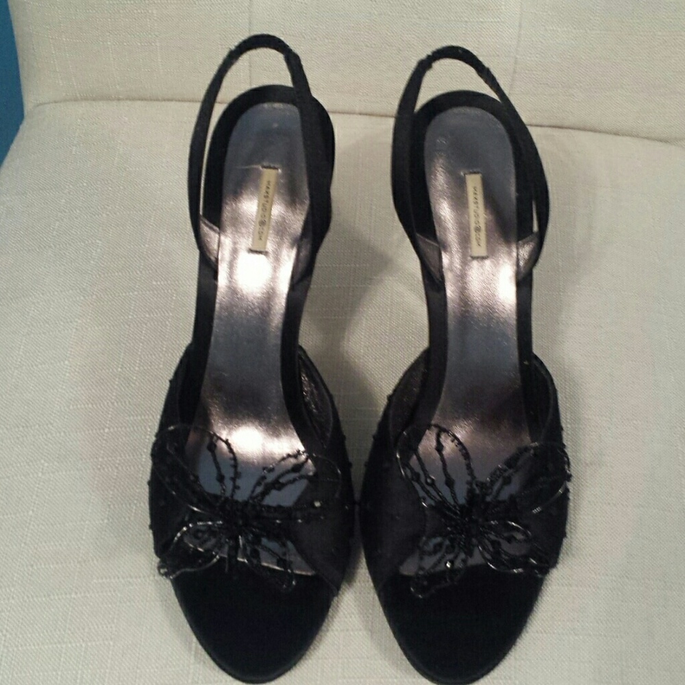 MAX STUDIO, Satin Slingback with Butterfly Detail