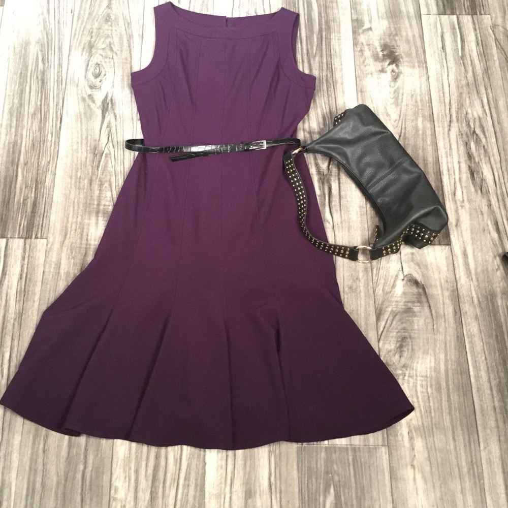 Purple Fit'n Flare Dress