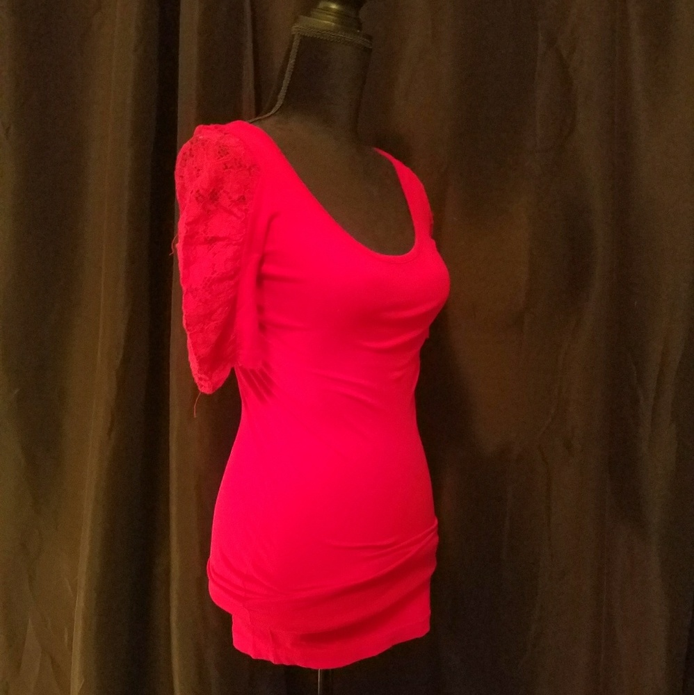 Red casual dress