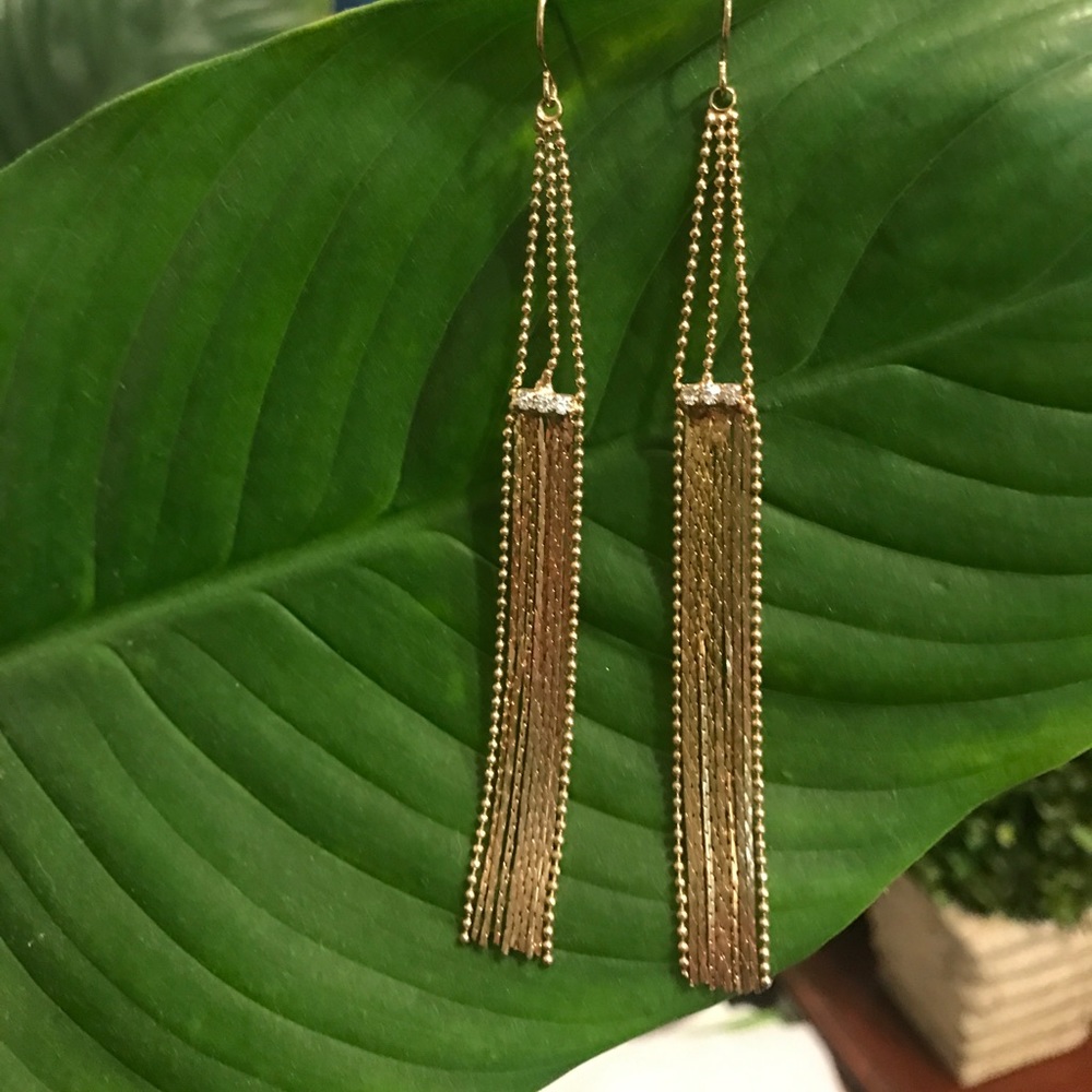 Women Elegant Long Tassels Earrings