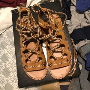 Bohemian tie up sandals