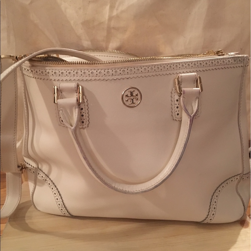 Tory Burch White Tote Bag