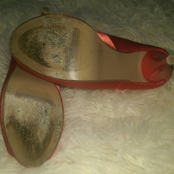 ✨Donated🌟 JustFab Red Corset Heels size 9 - Picture 3 of 3